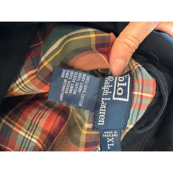 Vintage Polo Ralph Lauren Navy Zip Jacket Old Money Preppy Coastal XL Plain - Picture 4 of 9